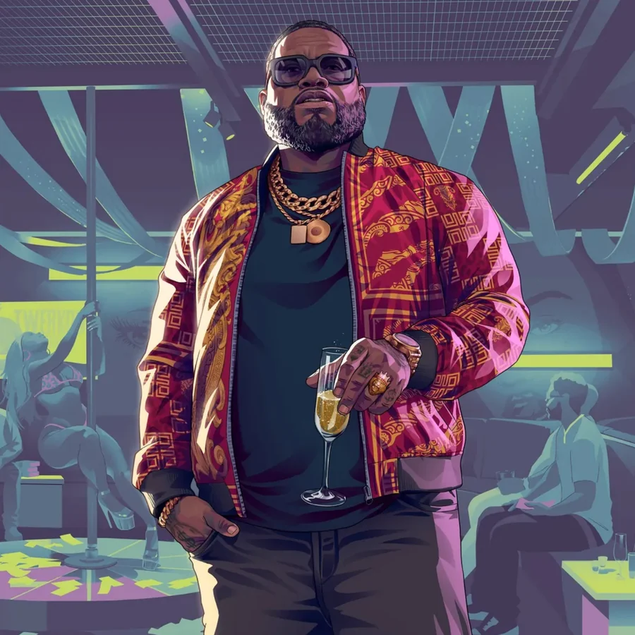 Boobie Ike in a Vice City nightclub in Grand Theft Auto VI